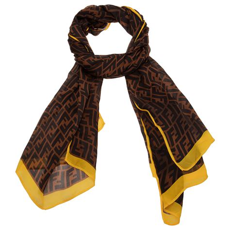 fendi black and yellow|Fendi yellow scarf.